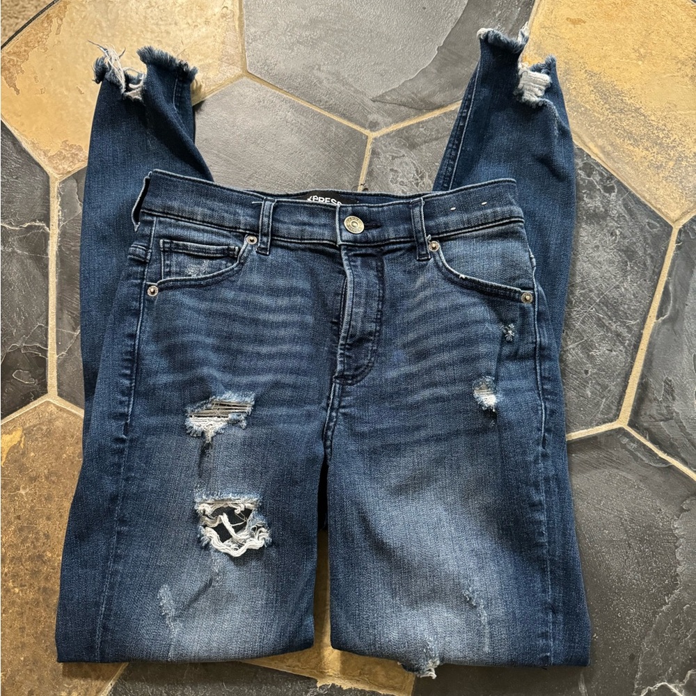 Express ripped jeans, size 2R